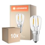 Monipakkaus 10x Ledvance Erityinen LED E14 T26 Filament Kirkas 1.3W 110lm - 827 Erittäin Lämmin Valkoinen | Korvaa 12W