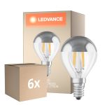 Monipakkaus 6x Osram Classic LED E14 Pallo Filament Kirkas 4W 350lm - 827 Erittäin Lämmin Valkoinen | Korvaa 31W