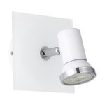 Eglo Seinävalaisin Tamara 1 Teräs Valkoinen Kromi 2.8W 250lm - 830 Lämmin Valkoinen | IP44 - Sis. 1x GU10