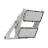 Ledvance LED Valonheitin Max Aluminium Harmaa 900W 169600lm 65x120D - 740 Kylmä Valkoinen | IP66 - Epäsymmetrinen