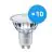 Monipakkaus 10x Philips MASTER Value LED Spot GU10 PAR16 3.7W 285lm 60D - 940 Kylmä Valkoinen | Paras Värintoisto - Himmennettävä - Korvaa 35W