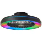 Brilliant Mazzaro Kattotuuletin Muovi- Musta 36W 4700lm - 830-865 CCT+RGB | 485mm - Kaukosäädin Himmennettävä