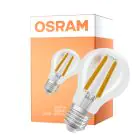 Osram Classic LED E27 Päärynä Filament Kirkas 2.2W 470lm - 840 Kylmä Valkoinen | Himmennettävä - Korvaa 40W