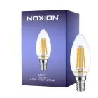 Noxion Lucent LED E14 Kynttilä Filament Kirkas 4.5W 470lm - 827 Erittäin Lämmin Valkoinen | Himmennettävä - Korvaa 40W